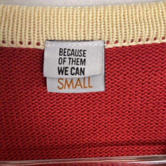 Because Of Them We Can Tuskegee Letterman Cardigan Sweater Burnt Orange Adult S - Picture 7 of 8